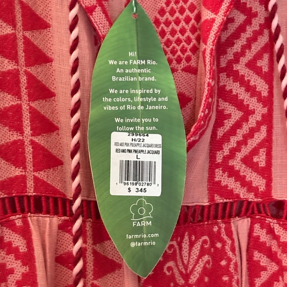 NWT FARM Rio Red and Pink Floral Long-Sleeve Maxi Dress - Picture 4 of 11